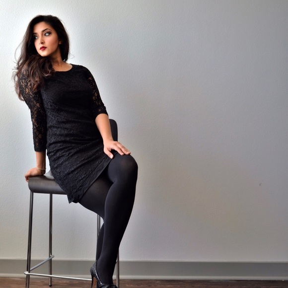 Dana Buchman Black Lace dress - Picture 2 of 4